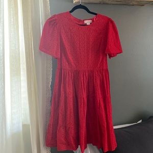 Rachel Parcell Red eyelet dress